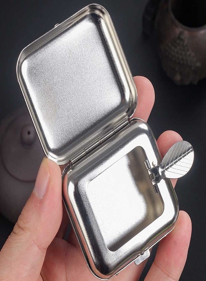 Teensery Stainless Steel Ashtray Mini Compact Ash Tray Portable Pocket Ash Holder with Lid for Indoor or Outdoor Use, 1 Piece - Image 4